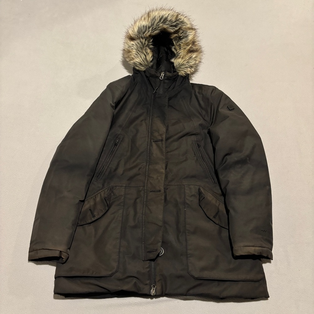 The North Face Black Mauna Kea Women’s Parka Jacket Hyvent‎ Fur Hood Size XL
